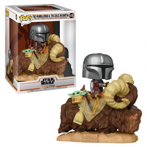 The Mandalorian Mando on Bantha with Child in Bag #416